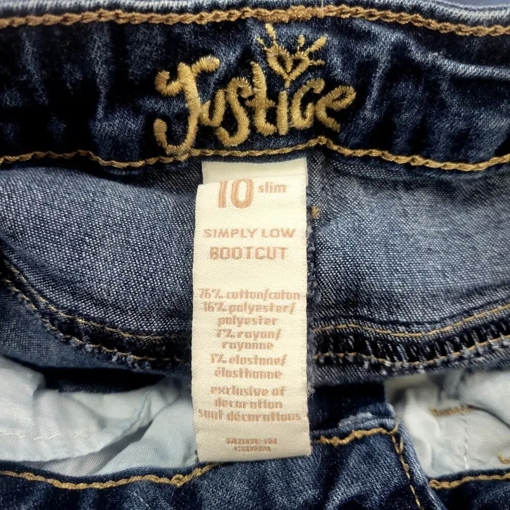 Justice Jeans Simply Low Bootcut‎ Girl's Size 10